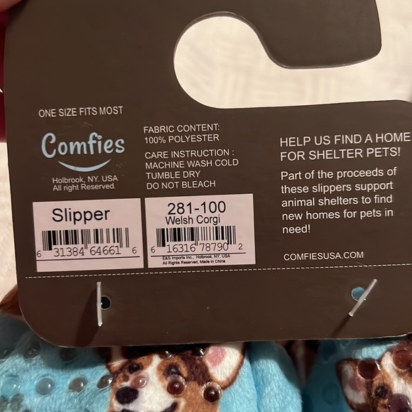 Comfies Welsh Corgi Slippers, new with tag, Comfies,It’s Like Walking on Clouds” - Picture 4 of 5